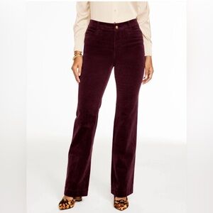 Talbots Petites Velvet Signature Bootcut Pants Size 8P Maroon